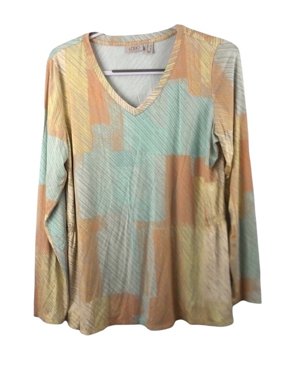 LOGO by Lori Goldstein Tops - Logo by Lori Goldstein V-Neck Pastel Printed Tunic
